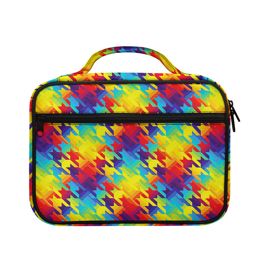 Rainbow Houndstooth Pattern Print Briefcase Bible Bag