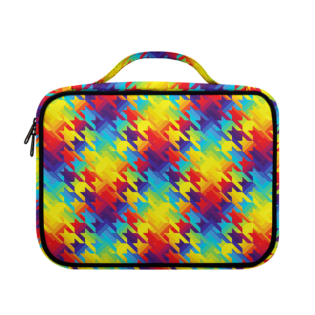 Rainbow Houndstooth Pattern Print Briefcase Bible Bag