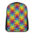 Rainbow Houndstooth Pattern Print Casual Backpack