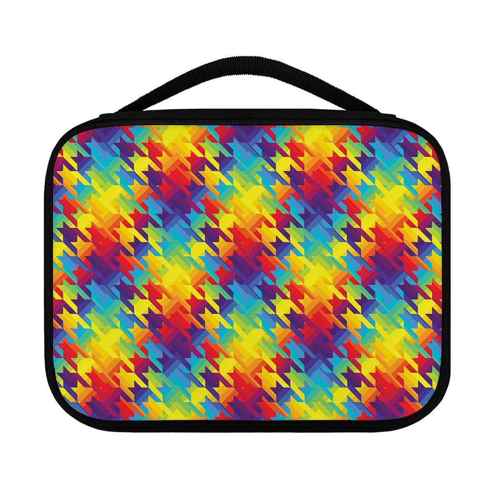 Rainbow Houndstooth Pattern Print Classic Bible Case