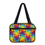 Rainbow Houndstooth Pattern Print Double Strap Bible Bag