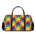 Rainbow Houndstooth Pattern Print Duffel Bag