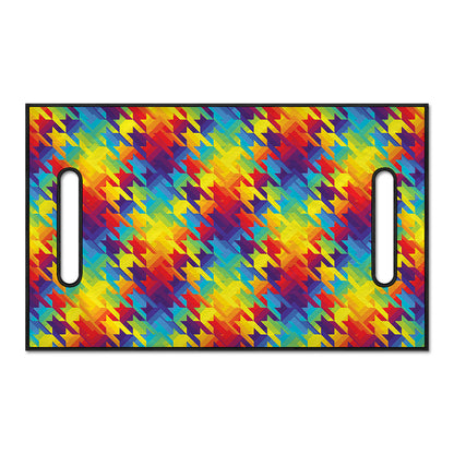 Rainbow Houndstooth Pattern Print Golf Cart Seat Cover
