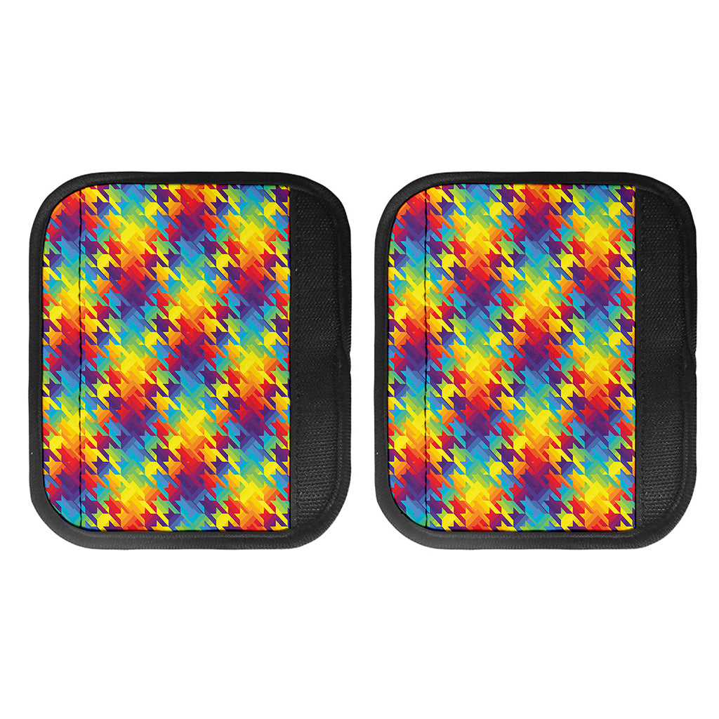 Rainbow Houndstooth Pattern Print Handle Covers