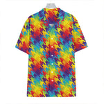 Rainbow Houndstooth Pattern Print Hawaiian Shirt