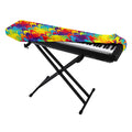 Rainbow Houndstooth Pattern Print Piano Keyboard Cover