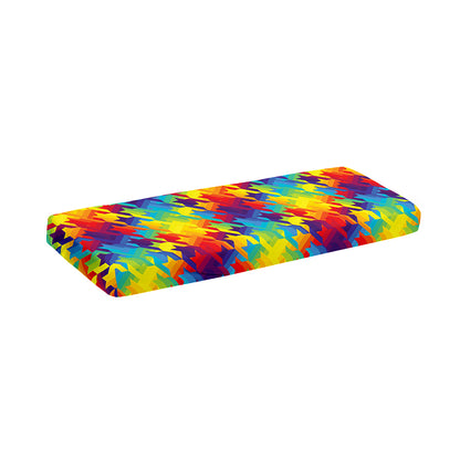 Rainbow Houndstooth Pattern Print Piano Keyboard Cover