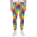 Rainbow Houndstooth Pattern Print Joggers