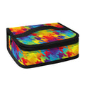 Rainbow Houndstooth Pattern Print Small Lunch Bag
