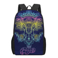 Rainbow Indian Elephant Print 17 Inch Backpack