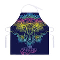 Rainbow Indian Elephant Print Adjustable Apron