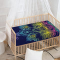 Rainbow Indian Elephant Print Baby Crib Sheet