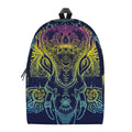 Rainbow Indian Elephant Print School Backpack