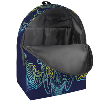 Rainbow Indian Elephant Print Backpack