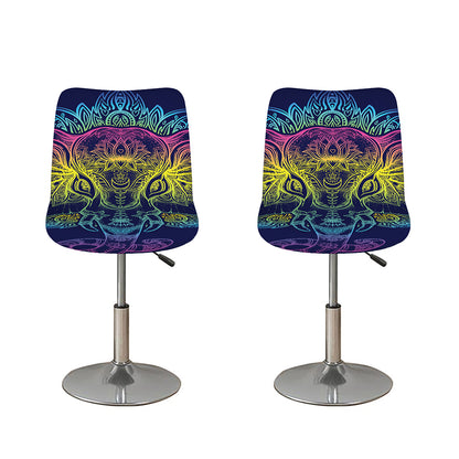 Rainbow Indian Elephant Print Bar Stool Covers