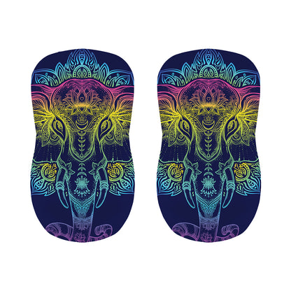 Rainbow Indian Elephant Print Bar Stool Covers