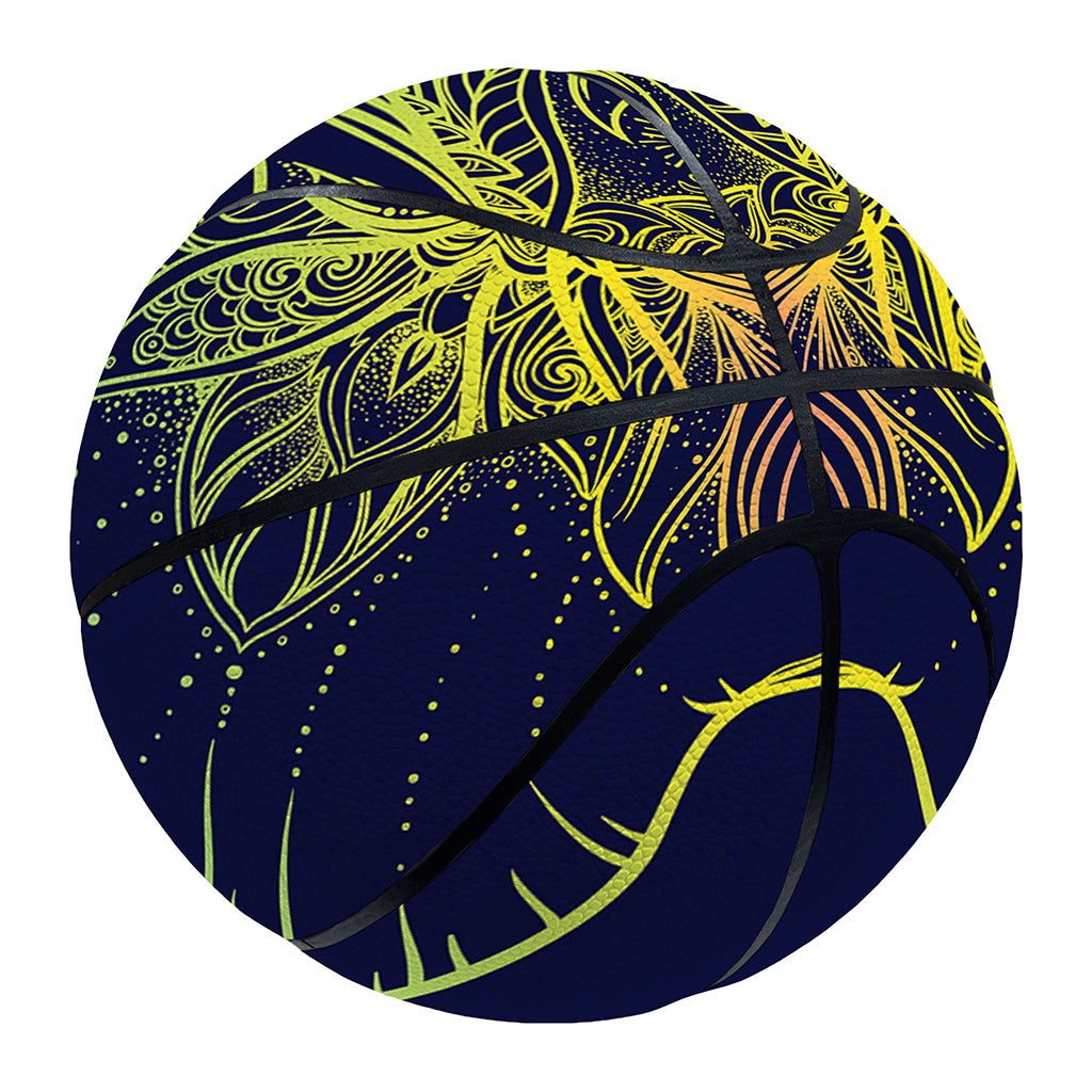 Rainbow Indian Elephant Print Basketball