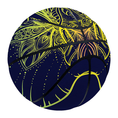 Rainbow Indian Elephant Print Basketball