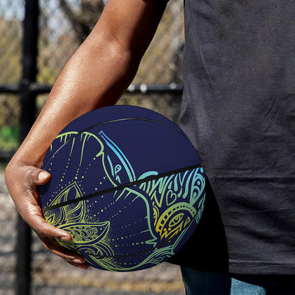 Rainbow Indian Elephant Print Basketball