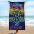 Rainbow Indian Elephant Print Beach Towel