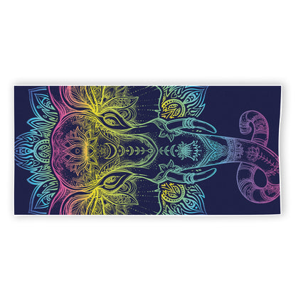 Rainbow Indian Elephant Print Beach Towel