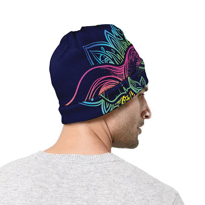 Rainbow Indian Elephant Print Beanie