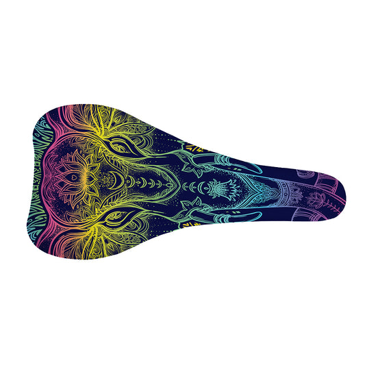 Rainbow Indian Elephant Print Bicycle Seat Cover