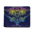 Rainbow Indian Elephant Print Bifold Wallet