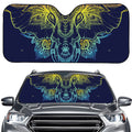 Rainbow Indian Elephant Print Car Windshield Sun Shade