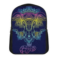 Rainbow Indian Elephant Print Casual Backpack