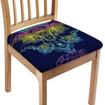 Rainbow Indian Elephant Print Chair Cushion Cover