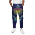 Rainbow Indian Elephant Print Cotton Sweatpants