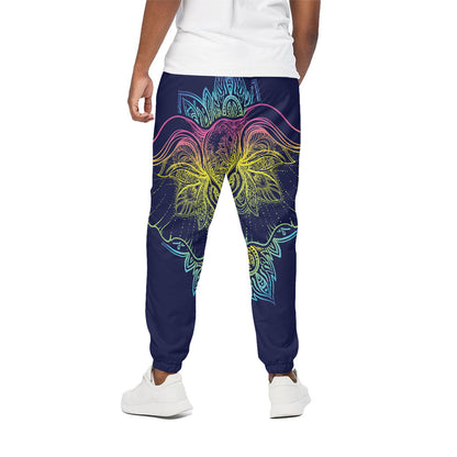 Rainbow Indian Elephant Print Cotton Pants