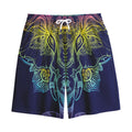 Rainbow Indian Elephant Print Cotton Shorts