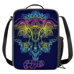 Rainbow Indian Elephant Print Crossbody Lunch Bag