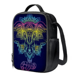 Rainbow Indian Elephant Print Crossbody Lunch Bag