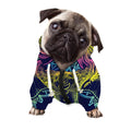 Rainbow Indian Elephant Print Dog Zip Up Hoodie