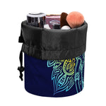 Rainbow Indian Elephant Print Drawstring Makeup Bag
