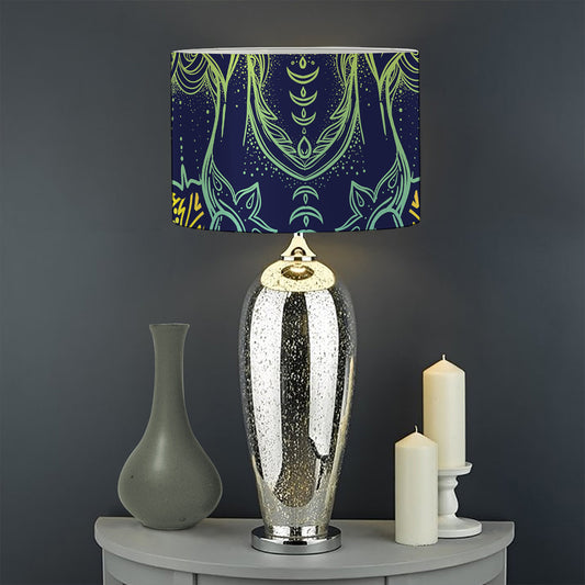 Rainbow Indian Elephant Print Drum Lamp Shade