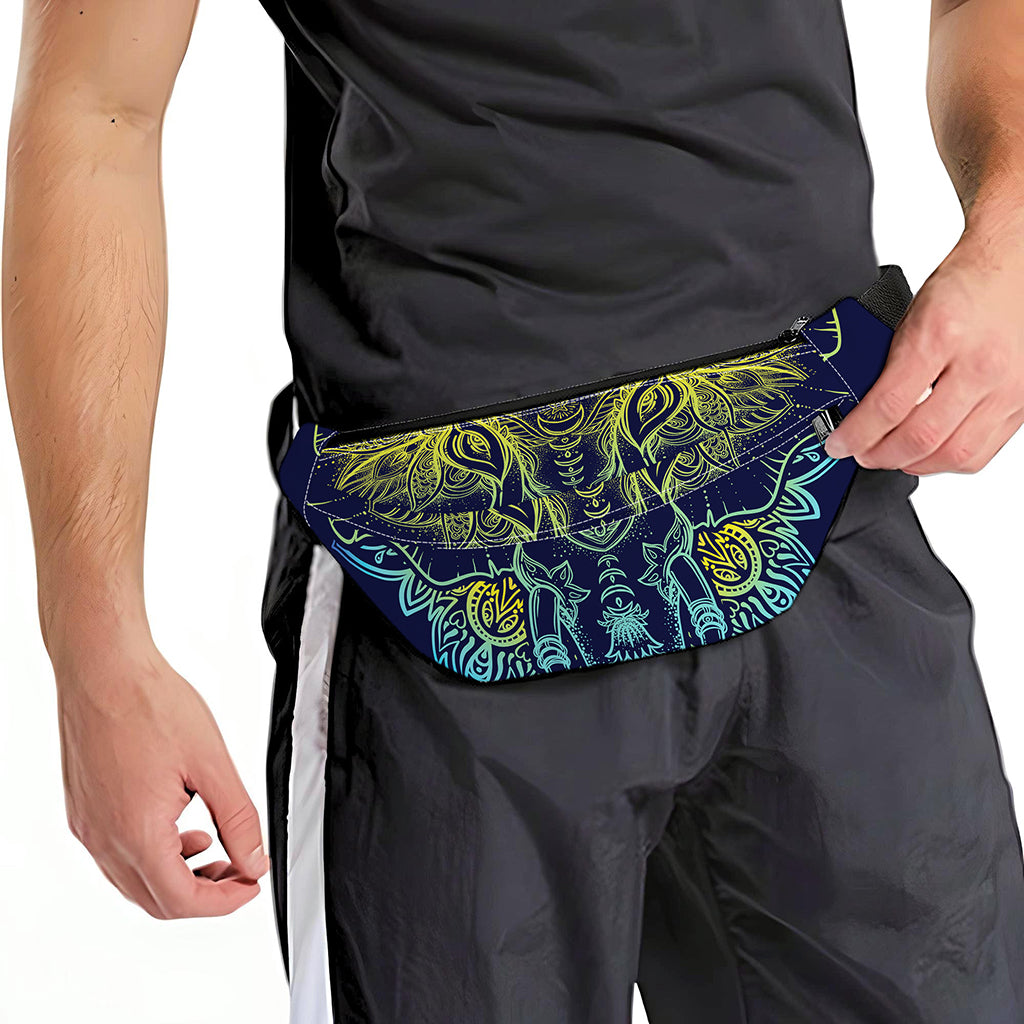 Rainbow Indian Elephant Print Fanny Pack