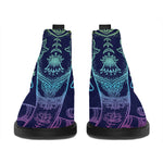 Rainbow Indian Elephant Print Flat Ankle Boots
