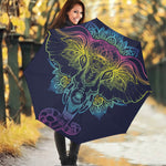 Rainbow Indian Elephant Print Foldable Umbrella