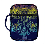 Rainbow Indian Elephant Print Front Pocket Bible Bag