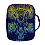 Rainbow Indian Elephant Print Front Pocket Bible Bag