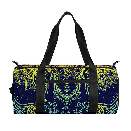 Rainbow Indian Elephant Print Gym Bag