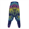 Rainbow Indian Elephant Print Hammer Pants