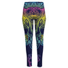 Rainbow Indian Elephant Print High-Waisted Pocket Leggings