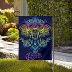 Rainbow Indian Elephant Print House Flag