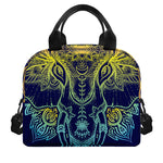 Rainbow Indian Elephant Print Insulated Lunch Bag