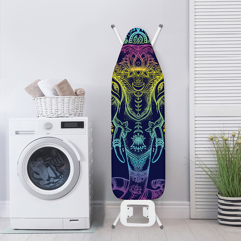 Rainbow Indian Elephant Print Ironing Board Cover